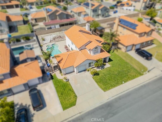 3594 N Verbena, Rialto, CA 92377 - aerial view of a pool