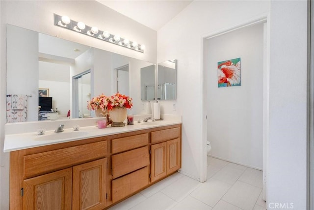 3594 N Verbena, Rialto, CA 92377 - full bath with double vanity and tile patterned floors
