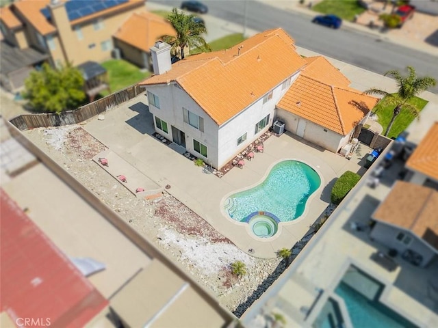 3594 N Verbena, Rialto, CA 92377 - aerial view of a pool area