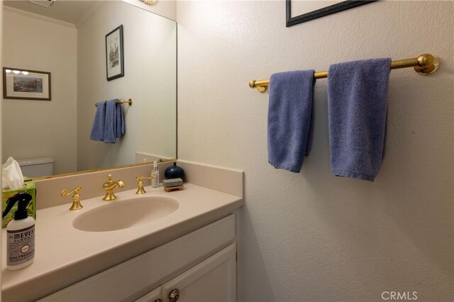 381 Old Toll Rd, Lake Arrowhead, CA 92317 - half bathroom with toilet and vanity