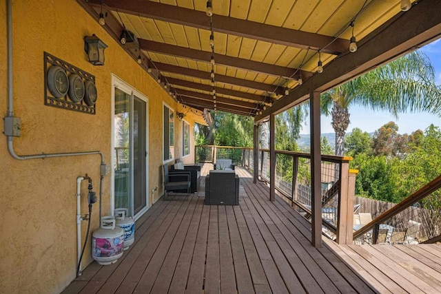 view of wooden terrace