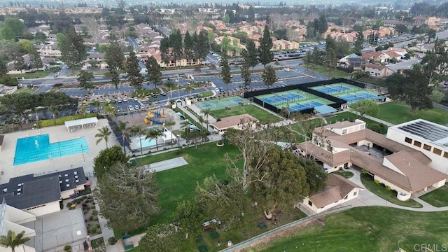 bird's eye view featuring a residential view