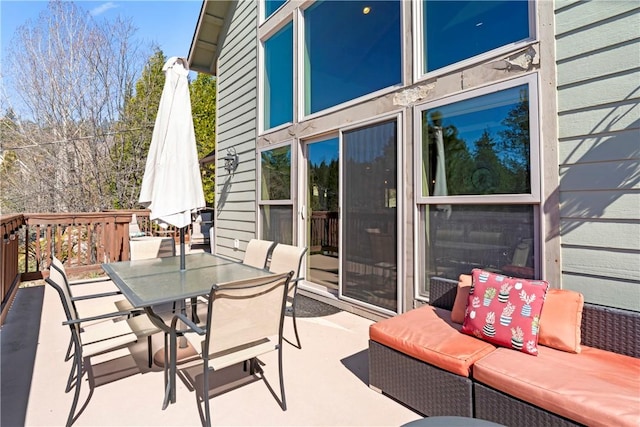 view of patio / terrace featuring outdoor dining space