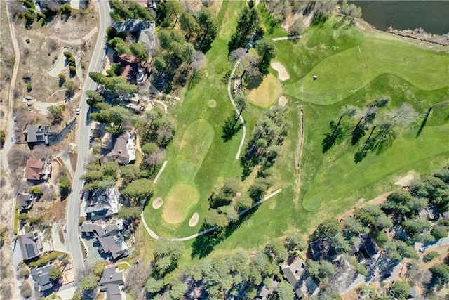 756 Brentwood Dr, Lake Arrowhead, CA 92352 - aerial view of property and surrounding area featuring a golf club and nearby suburban area