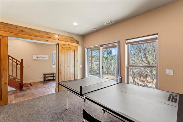 756 Brentwood Dr, Lake Arrowhead, CA 92352 - game room featuring recessed lighting and baseboards