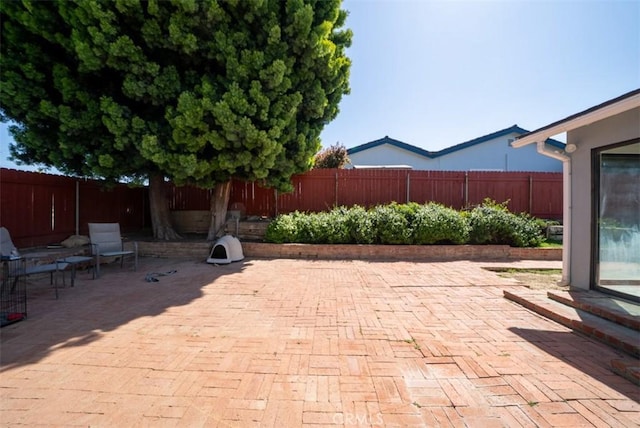 view of patio / terrace featuring a fenced backyard