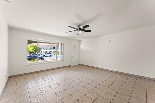 10806 Bayonne Dr, Riverside, CA 92505 - unfurnished room featuring light tile patterned floors, baseboards, and ceiling fan