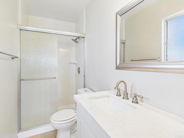 837 Oneonta St, Imperial Beach, CA 91932 - bathroom featuring toilet, a shower stall, and vanity