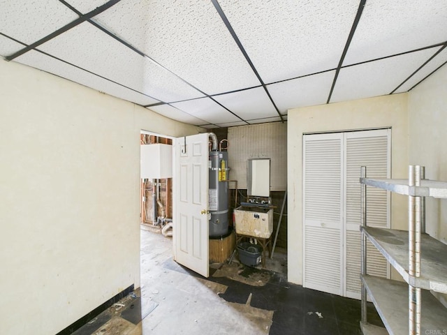 837 Oneonta St, Imperial Beach, CA 91932 - below grade area with water heater and a drop ceiling