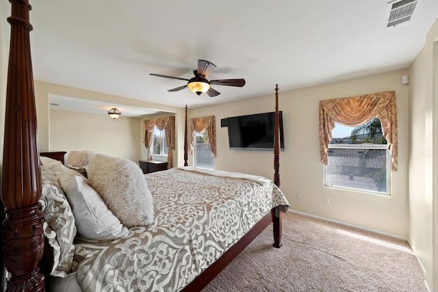 1396 Carneros Valley St, Chula Vista, CA 91913 - bedroom with multiple windows, carpet flooring, a ceiling fan, and baseboards