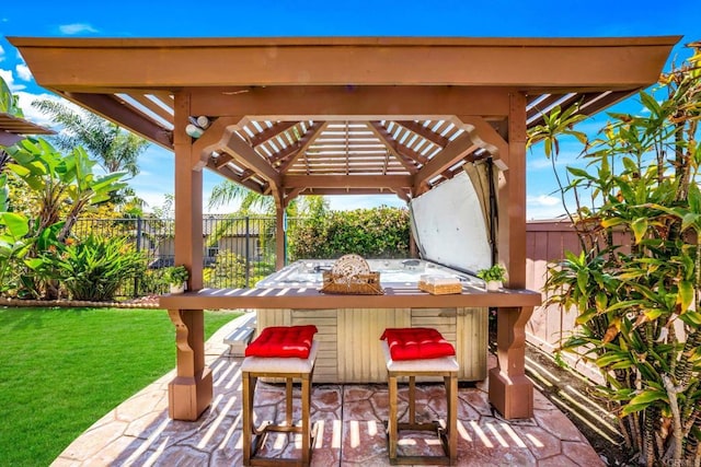 1396 Carneros Valley St, Chula Vista, CA 91913 - view of patio / terrace featuring a hot tub and a gazebo