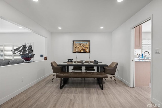 22041 Kinzie St, Chatsworth, CA 91311 - dining space featuring light wood-type flooring, healthy amount of natural light, and recessed lighting