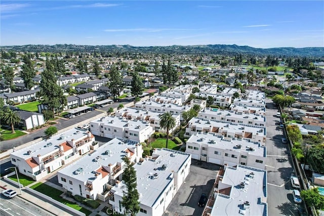 bird's eye view featuring a mountain view