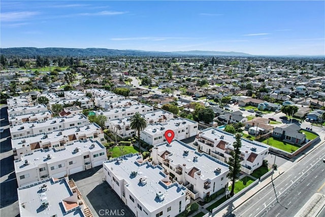 bird's eye view featuring a mountain view