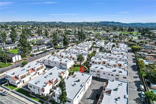 aerial view featuring a mountain view