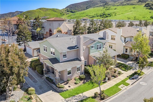 1961 Devaul Ranch Dr, San Luis Obispo, CA 93405 - aerial view with a mountain view and a residential view
