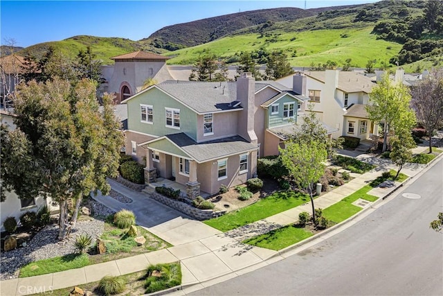 1961 Devaul Ranch Dr, San Luis Obispo, CA 93405 - birds eye view of property with a mountain view and a residential view