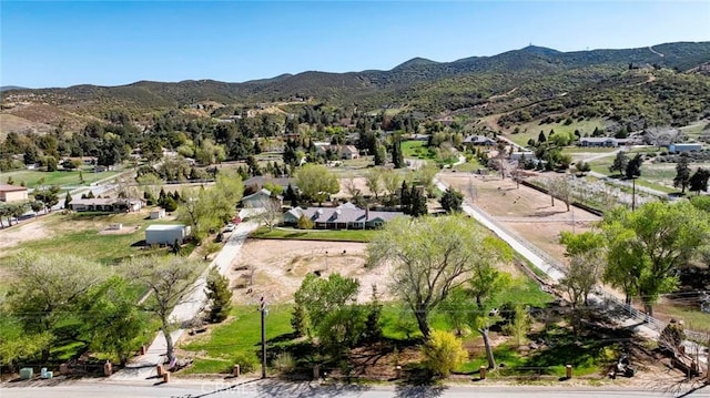 bird's eye view featuring a mountain view