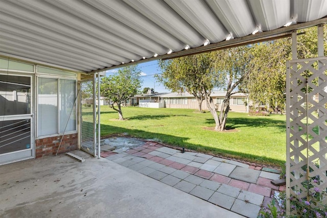 view of patio with fence