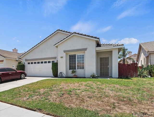 5166 Contay Way, Jurupa Valley, CA 92509 - single story home featuring a garage, concrete driveway, stucco siding, and a tile roof