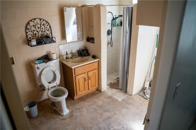 9925 Woodrich Ln, El Monte, CA 91731 - bathroom featuring toilet, a shower stall, and vanity