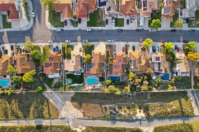 drone / aerial view with a residential view