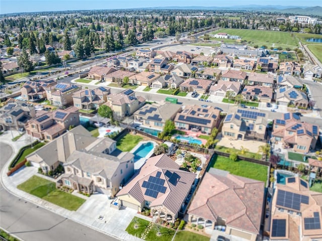 drone / aerial view featuring a residential view