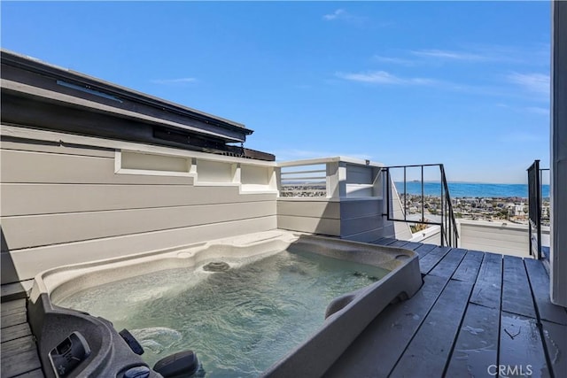 details with a hot tub