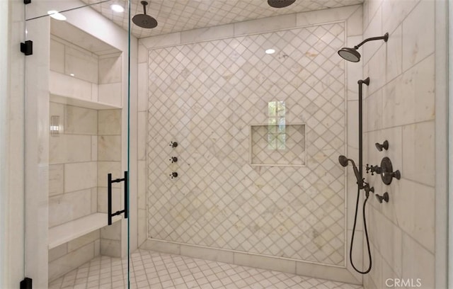 21 Observatory, Newport Coast, CA 92657 - bathroom with a shower stall and tile patterned floors
