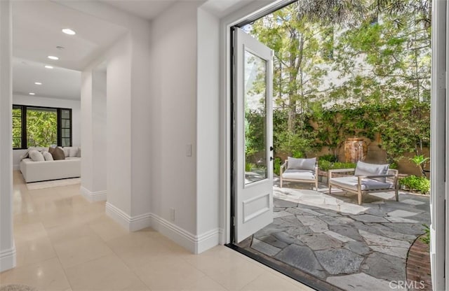 21 Observatory, Newport Coast, CA 92657 - entryway featuring recessed lighting and tile patterned flooring