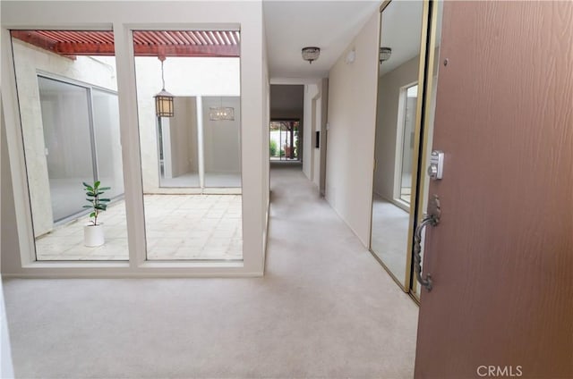 interior space with carpet floors