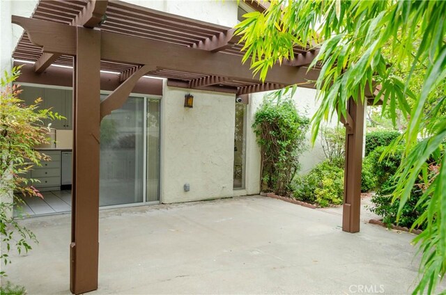 view of patio / terrace with a pergola