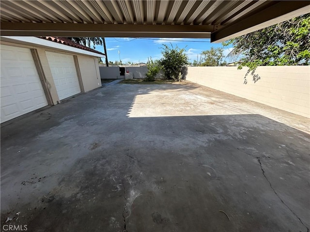view of patio with a fenced backyard