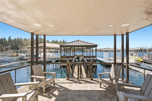 496 N State Highway 173, Lake Arrowhead, CA 92352 - dock featuring a water view and boat lift