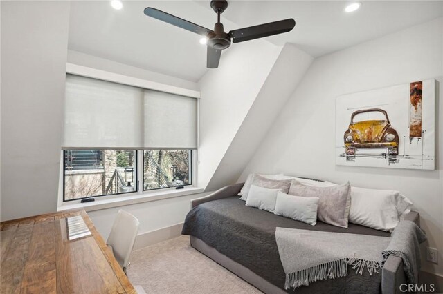 496 N State Highway 173, Lake Arrowhead, CA 92352 - bedroom with recessed lighting and ceiling fan