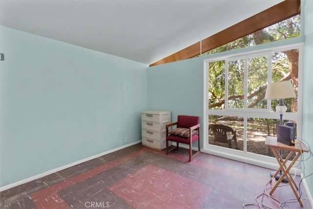 1768 Wright St, Pomona, CA 91766 - living area with lofted ceiling, healthy amount of natural light, and baseboards