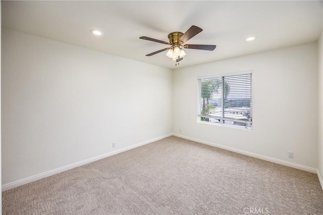 11834 Greenbluff Way, Yucaipa, CA 92399 - carpeted spare room featuring a ceiling fan, baseboards, and recessed lighting