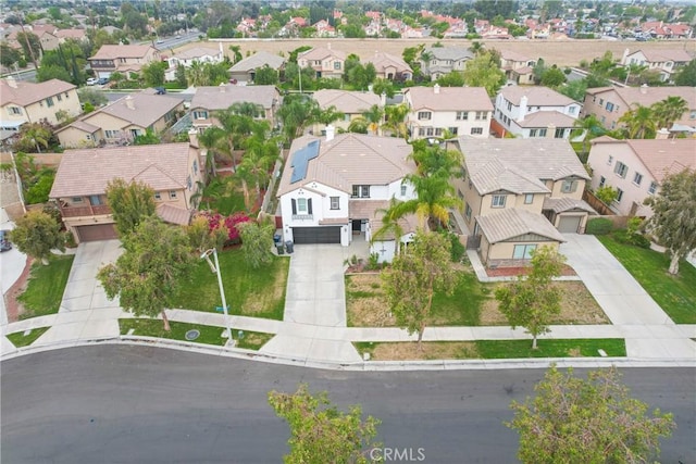 aerial view featuring a residential view