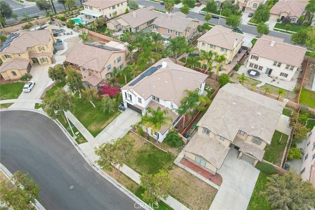 bird's eye view with a residential view