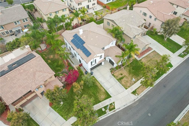 bird's eye view with a residential view