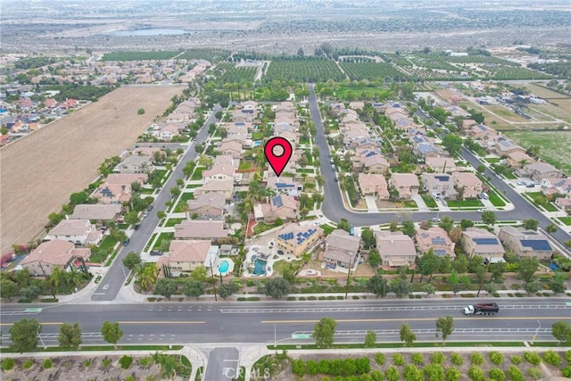 bird's eye view featuring a residential view