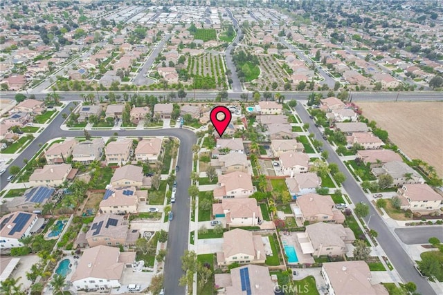 aerial view featuring a residential view