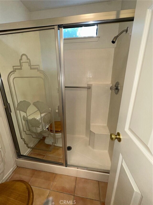 19229 Pine Way, Apple Valley, CA 92308 - full bathroom with tile patterned floors and a shower stall