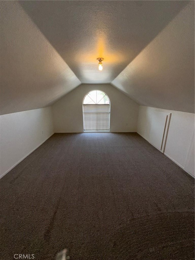 19229 Pine Way, Apple Valley, CA 92308 - additional living space featuring lofted ceiling, carpet flooring, and a textured ceiling