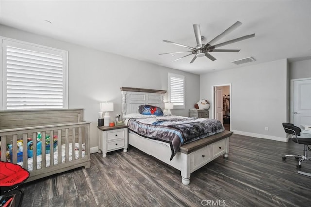 41908 Sonoma Rd, Palmdale, CA 93551 - bedroom featuring wood finished floors, a spacious closet, and ceiling fan