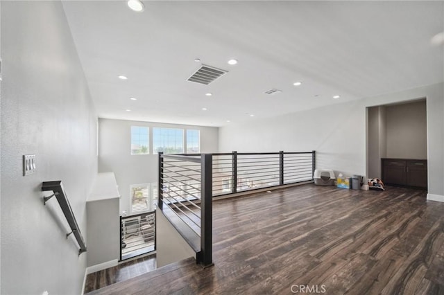 41908 Sonoma Rd, Palmdale, CA 93551 - interior space with an upstairs landing, wood finished floors, and recessed lighting