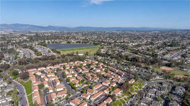 bird's eye view with a residential view and a mountain view