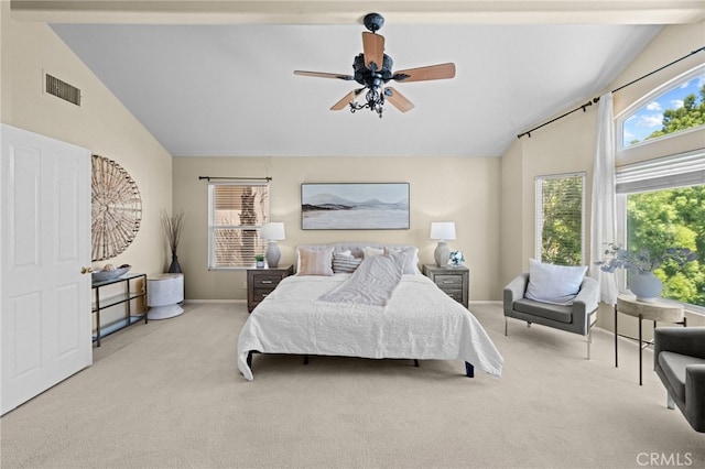 45422 Camino Monzon, Temecula, CA 92592 - bedroom with carpet flooring, multiple windows, a ceiling fan, and baseboards