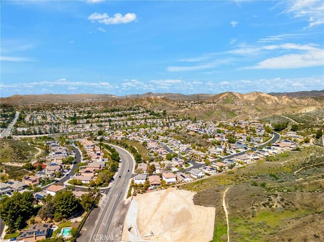 28514 High Ridge Dr, Saugus, CA 91390 - birds eye view of property with a mountain view and a residential view