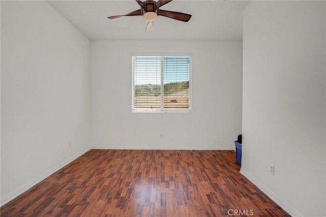 28514 High Ridge Dr, Saugus, CA 91390 - unfurnished room featuring baseboards, a ceiling fan, and wood finished floors